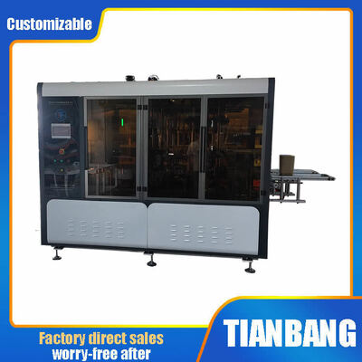 qualità  Dual-station takeout and fast food intelligent curling paper bowl and paper plate forming machine fabbrica